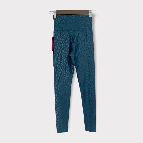 Carbon38 Teal Leopard Takara Shine Legging Size XXS NWT - Picture 5 of 11